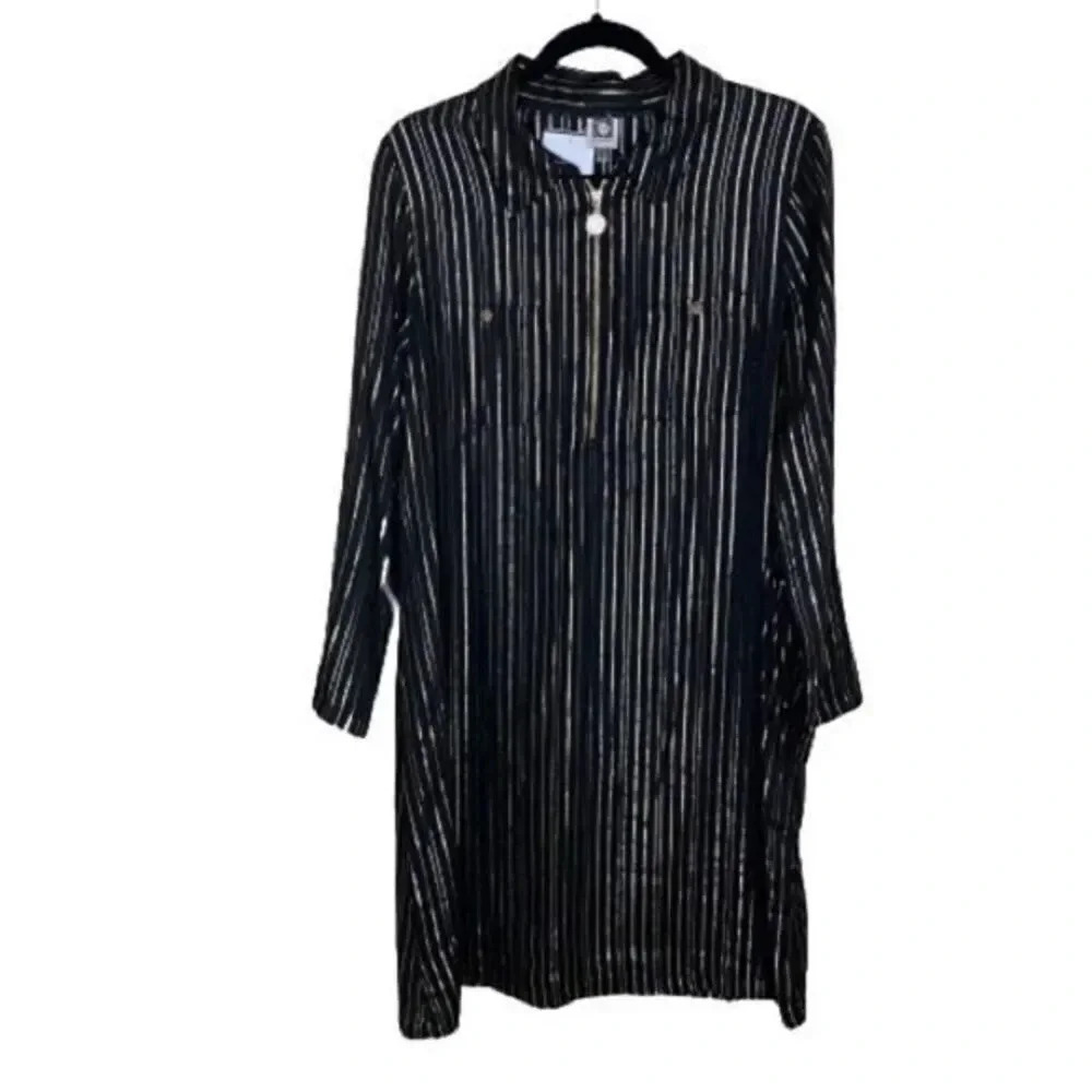 - Anne Klein metallic striped dress